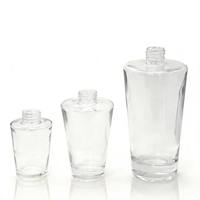 Ensemble de flacons diffuseurs ronds en verre transparent de luxe 100/200/500 ml avec couvercles haut de gamme, récipients élégants rechargeables, impression sérigraphique