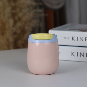 Termo de café de gelatina de diseño sencillo y moderno para hombres y mujeres, taza de té de acero inoxidable bonita y de alto valor estético para estudiantes - Product Image 3