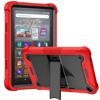 Étui robuste antichoc avec béquille pour tablette Amazon Fire HD8 2022 HD 8 Plus, compatible avec Fire HD 8 pouces