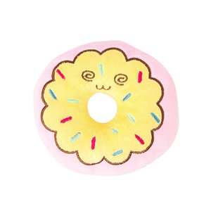 Donut peluş özel oynarken sevimli yumuşak dayanıklı köpek çiğneme oyuncakları interaktif köpek oyuncak - Product Image 1