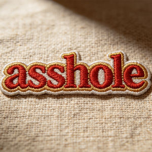 Parche Termoadhesivo Personalizado al por Mayor <span class=keywords><strong>del</strong></span> Fabricante con la Leyenda 'Big Assholes Meritbadge Live Forever' - Product Image 2