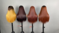 Wig Lace Closure 2X6 Rambut Manusia Vietnam Lurus Alami Berbagai Pilihan Warna Dapat Disesuaikan untuk Wanita Kulit Hitam