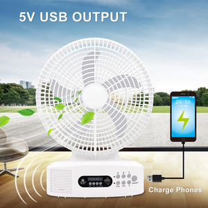 Ventilador de Mesa Recargable, Ventiladores Portátiles <span class=keywords><strong>Recargables</strong></span> con Batería, Ventilador Recargable con Energía Solar Eléctrica - Product Image 5