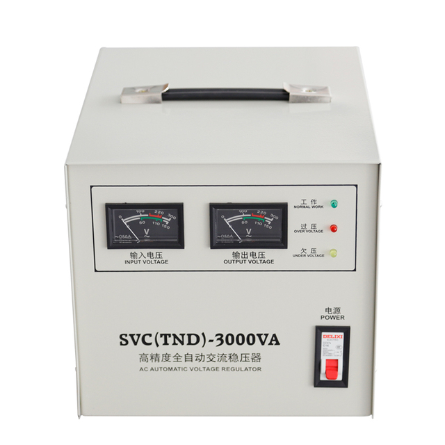SVC-3000VA Single-Phase Full-Automatic Household Voltage Stabilizer Ultra-Low 3KW for Air Conditioner Refrigerator for AC Units