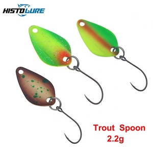 Esca da Pesca con cucchiaio 2.2g esca per <span class=keywords><strong>trota</strong></span> cucchiaio di metallo esca Isca esca da Pesca artificiale attrezzatura da Pesca - Product Image 1