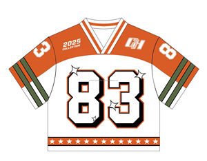 Custom Printed Breathable Quick Dry Trendy Street Style V-Neck Baseball Jersey Men's Women's Short-Sleeved Personalized - Product Image 2