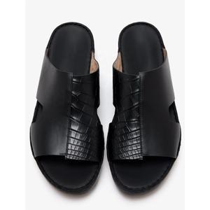 SHIKOL <span class=keywords><strong>pelle</strong></span> esotica sandali da uomo comodi fatti a mano neri italiani Premium in vera <span class=keywords><strong>pelle</strong></span> scarpe di lusso pantofole da uomo - Product Image 1