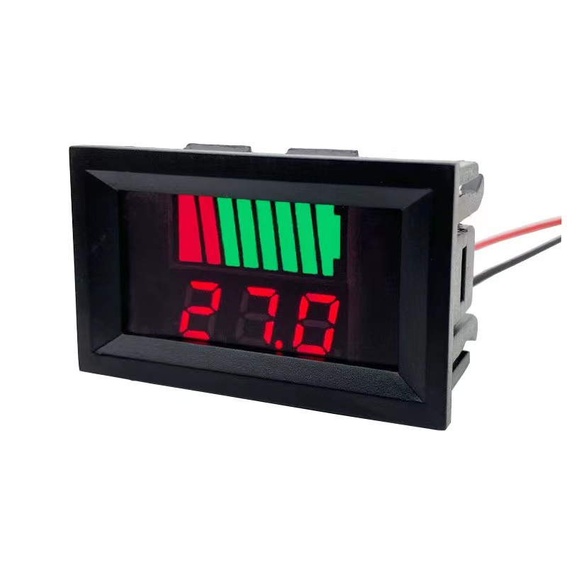 Car Battery Charge Level Indicator DC 12V~60V Lithium Battery Capacity Meter Tester Display Digital display red