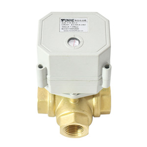 Vanne de régulation électrique à trois voies Tonhe en laiton 4-20 mA CC 24 V pour le contrôle de l'eau chaude - Product Image 3