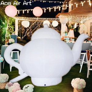 กาน้ำชาเป่าลมขนาดยักษ์ออกแบบโลโก้ได้ตามต้องการโมเดลกาน้ำชาแบบพองได้สำหรับการโฆษณากลางแจ้ง - Product Image 4