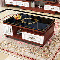 Ensemble de meubles de salon modernes de haute qualité, meuble TV et table basse pour salon et bureau à domicile avec grand rangement extensible