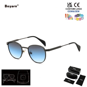 Boyarn 2027 Nuevas <span class=keywords><strong>Gafas</strong></span> de Sol Retro de Marco Pequeño, Modernas, Metálicas, Cuadradas, Versátiles, para Hombre y Mujer - Product Image 2