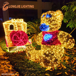 Tren de Año Nuevo de decoración comercial, luces de Navidad 3D grandes de 3M - Product Image 6