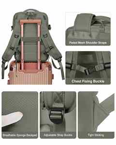 2024 Popular Men's Multi-Functional <b>Travel</b> <b>Backpack</b> Expandable and Water Resistant Student <b>Bag</b> with USB Charging Port - Product Image 5