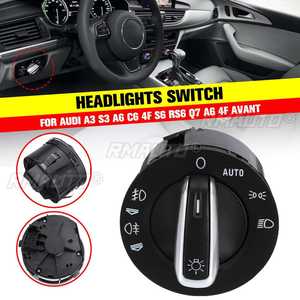 # Interrupteur de phare chromé 4F1941531E pour Audi A3 S3 A6 C6 4F S6 RS6 Q7 A6 4F Avant, interrupteur de commande des feux antibrouillard 4FD941531A, 100% neuf - Product Image 1