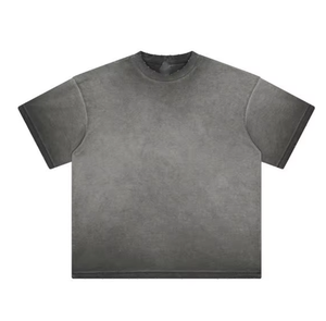 เสื้อยืดผ้าฝ้ายแท้สำหรับผู้ชายซักได้หนา230กรัมสไตล์วินเทจ - Product Image 4