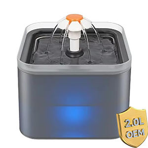 <span class=keywords><strong>Fontaine</strong></span> à Eau Automatique OEM 2L en Plastique pour Chat avec Lumière LED et Filtre à Charbon Actif, Distributeur d'Eau pour Chats - Product Image 1