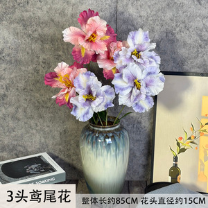 Fleurs d'iris artificielles Jinxi, 3 têtes, en soie, pour décorations de mariage, accessoires de photographie en extérieur, ornement de maison - Product Image 4
