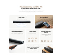 Barra de Sonido 2.0 Ch Pro de Alta Calidad, 84W, 4 Controladores para Coaxial, Óptico y ARC
