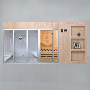 <span class=keywords><strong>Cabine</strong></span> de sauna <span class=keywords><strong>hammam</strong></span> avec salle de douche à vapeur Yakozzy pour hôtel en plein air, sauna portable - Product Image 3