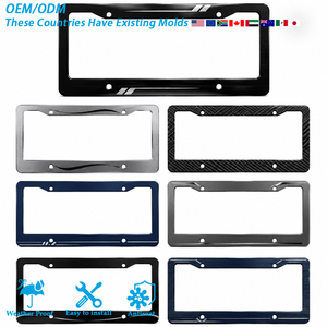 Cadres de <span class=keywords><strong>plaque</strong></span> <span class=keywords><strong>d</strong></span>'<span class=keywords><strong>immatriculation</strong></span> personnalisés de haute qualité, design de logo gratuit pour la <span class=keywords><strong>d</strong></span>écoration du véhicule, cadres de <span class=keywords><strong>plaque</strong></span> <span class=keywords><strong>d</strong></span>'<span class=keywords><strong>immatriculation</strong></span> résistants aux UV - Product Image 1