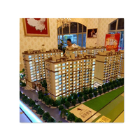 Modélisation d'urbanisme et de conception de plans à l'échelle personnalisée avec des matériaux PC/ABS, style du milieu du siècle