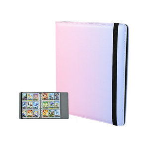 Toplader Binder มีตัวยึดกระเป๋าด้านบน9นิ้วสำหรับ3x4 ''อัลบั้มซื้อขาย<span class=keywords><strong>หนัง</strong></span> PU ตัวยึดการ์ด - Product Image 4