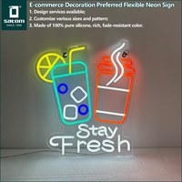 Bande lumineuse néon flexible LED avec support de conception, enseigne néon en acrylique, logo personnalisé