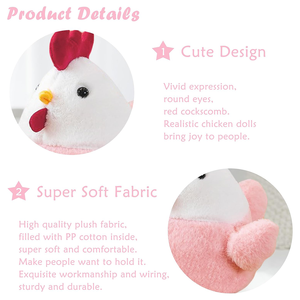Decoración <span class=keywords><strong>de</strong></span> granja lindo relleno completo suave al tacto cálido sueño compañero gordo Gallo peluche con panal <span class=keywords><strong>rojo</strong></span> 9 pulgadas Pascua <span class=keywords><strong>pollo</strong></span> Animal juguete - Product Image 5