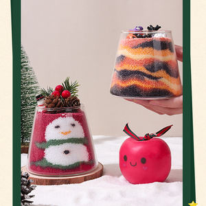 Kit de fabrication de bougies DIY LANJO en cire de palme parfumée écologique avec mèche en coton pour les thèmes de Noël et d'Halloween - Product Image 4