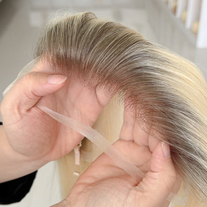 Listo para enviar: Topper de cabello humano 100% natural de 12"X1.5 con encaje HD, aspecto natural, para la línea del cabello frontal, con cordón. - Product Image 5