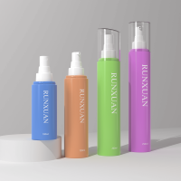 Botol Pompa Lotion Wajah Plastik PET Ukuran Perjalanan Runxuan 100ml Ukuran Mini 150ml Kemasan Perawatan Kulit Kosmetik 250ml Botol Wajah