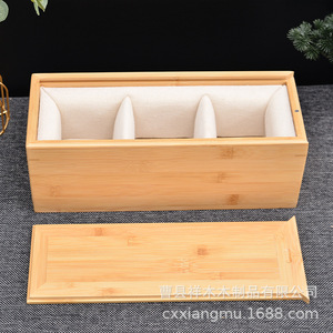 กล่องเก็บเครื่องประดับไม้ไผ่ 32x12.5x11.5 ซม. พร้อมซับในสำหรับใส่สร้อยข้อมือและบรรจุภัณฑ์ของขวัญ - Product Image 4