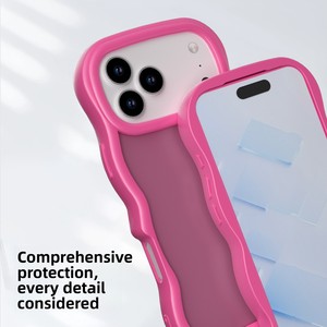 Custodia per Telefono con Motivo a Onde Effetto Pelle, a Copertura Totale, Anti-Caduta per iPhone 17 Pro Max, Diverse Opzioni di Colore - Product Image 3