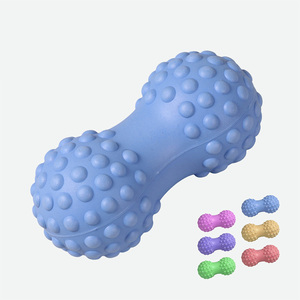 Precio al por mayor: Pelota de yoga ecológica de TPE suave al tacto con forma de cacahuete, doble esfera para masaje de columna, cuello, hombros y puntos de presión en pies, para ejercicio. - Product Image 1