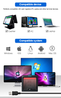 DYSCAN Scanner de bureau USB omnidirectionnel populaire 1D 2D pour codes-barres et QR, lecteur de documents de supermarché, interface COM, en stock