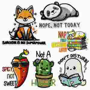 Nouveaux patchs brodés thermocollants écologiques, motifs mignons de dessins animés, animaux amusants (Panda, renard, chat épicé) pour la décoration de vêtements et de chapeaux - Product Image 1