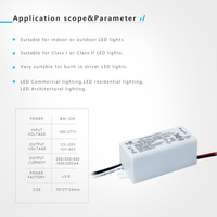 Controlador de Corriente Constante LED Aislado, Cumple con las Normas Estadounidenses, 4-24W, Aprobado por ETL y FCC, 130-700mA, para Iluminación Comercial Interior, Fabricante