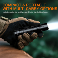 Nouvelle Lampe Torche LED Tactique et de Camping en Alliage d'Aluminium, Étanche IP67, 1800+LM, Portée 325M, Rechargeable par USB, Modèle 2026