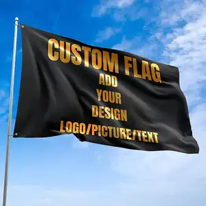 Huiyi Factory Supply Free Design Logo Personalized Banner 3x5 Customized Advertising Digital Printed 3x5Ft Custom Flags