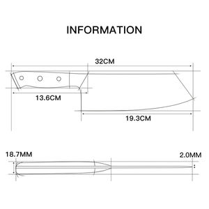 Cuchillo de <span class=keywords><strong>Carnicero</strong></span> Profesional FINDKING de 7 Pulgadas, Acero Damasco Japonés de 67 Capas, Cuchillo de Cocina Superafilado para Chef - Product Image 3