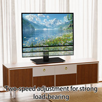Support de table rotatif en verre trempé personnalisé OEM pour équipement audio-vidéo domestique intérieur, support de télévision