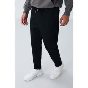 Pantalon de survêtement bleu marine pour homme, taille élastique, coupe standard, tissu respirant, décontracté - Product Image 4