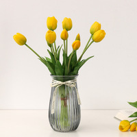 Bouquet de 5 tulipes artificielles en latex souple, toucher réel, pour mariage - Vente chaude usine