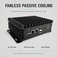 PC Industri Embedded Intel N100 N350 2*2.5G LAN 2*RS232/485 2*HD+DP Tiga Layar Win10 Linux Desain Tanpa Kipas