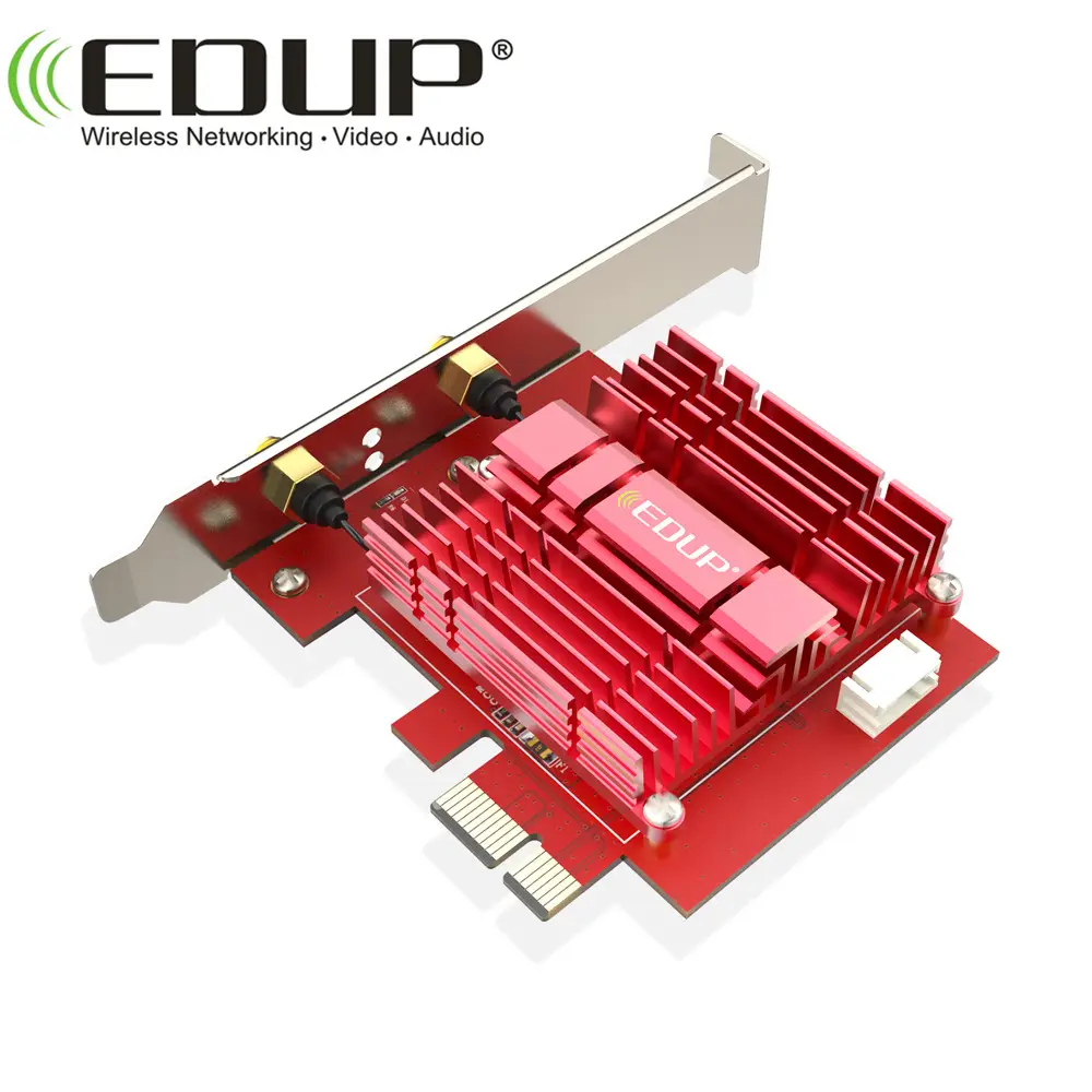 EDUP EP-9636GS Sans Fil 3000Mbps PCI-e Carte PCI Express ax200 M.2 BT 5.1 Carte réseau avec Dissipateur De Chaleur