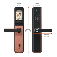 Cerradura Inteligente para Puerta de Apartamento, con Huella Dactilar, WiFi, Tuya, Nube, Intercomunicador Digital, de Aleación de Aluminio, para Puertas de Madera/Aluminio, Muy Popular