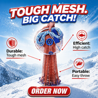 Épuisette de pêche industrielle à mailles fines, édition 4, pour crevettes et mulets, professionnelle, avancée, sans couture, de qualité supérieure, durable