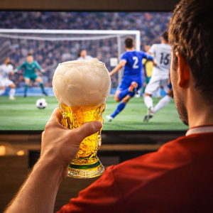 Jarra de <span class=keywords><strong>Cerveza</strong></span> de Vidrio Creativa de Gran Capacidad, Diseño de Trofeo de Fútbol, Jarra de Brindis sin Plástico para Fiestas de Fútbol - Product Image 5