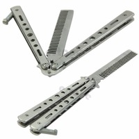 Métal En Acier Inoxydable Pratique Formation Papillon Balisong Couteau De Style Chaud Peigne